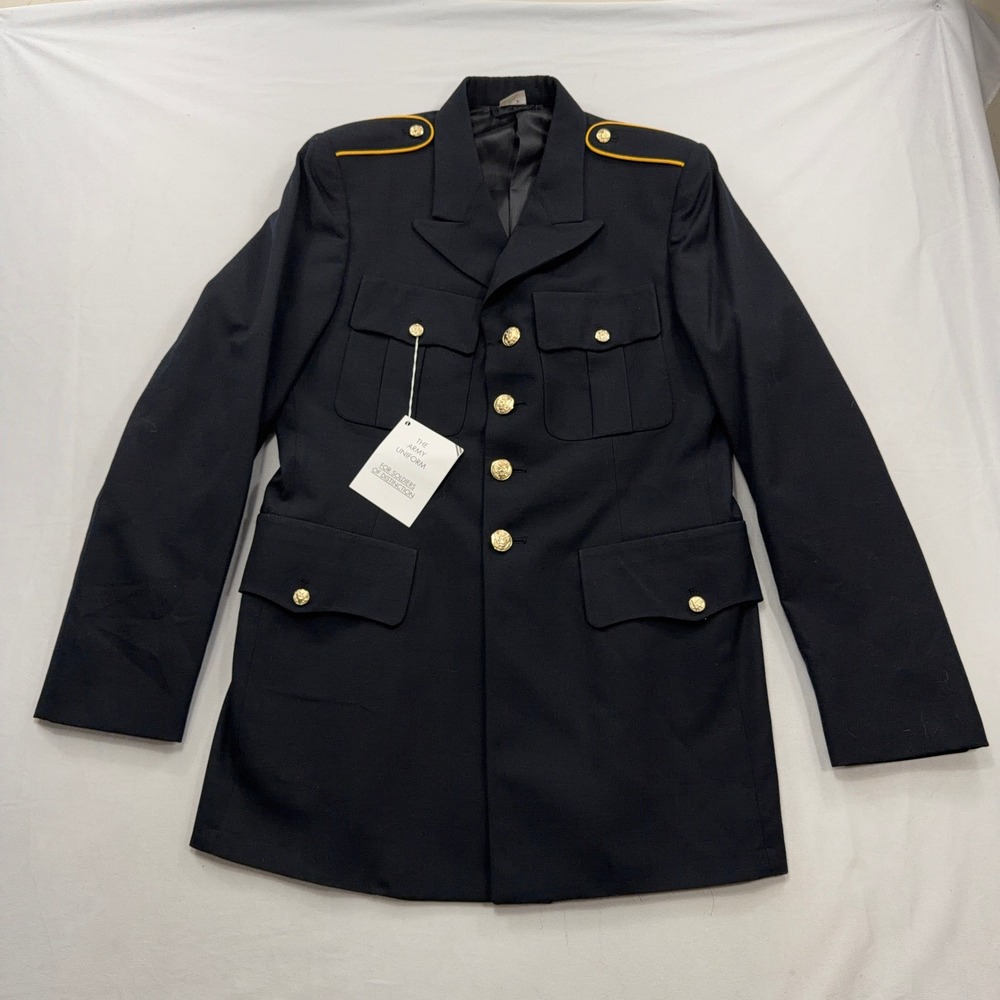 US Army Dress Blue Service Uniform Coat ASU Jacket Blue 38L NWT DeRossi & Son